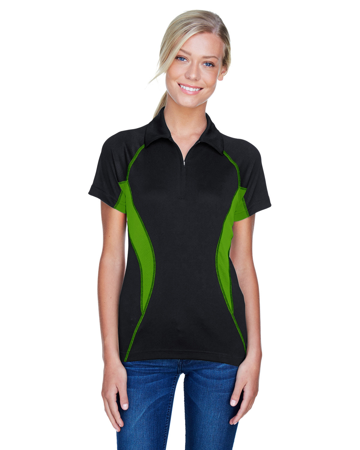 Ladies Serac Utk Coollogik Performance Zippered Polo