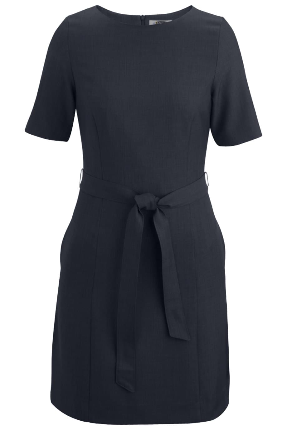 Ladies Synergy Washable Jewel Neck Dress