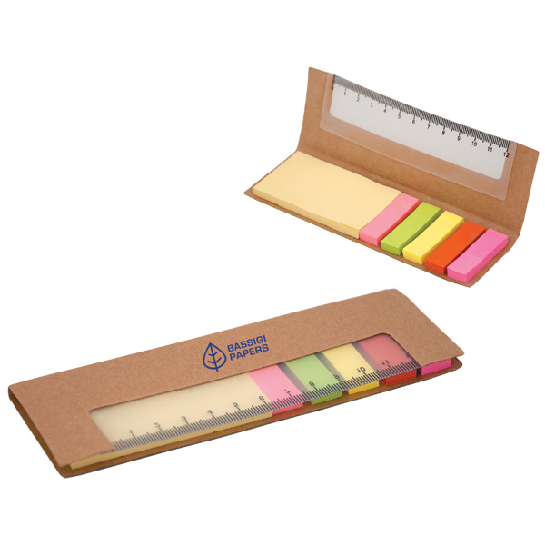 300 sticky notes with ruler