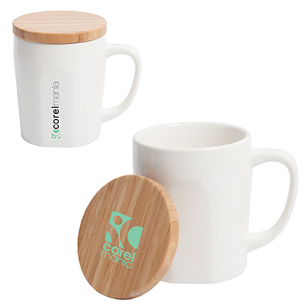 Chic mug with bamboo lid