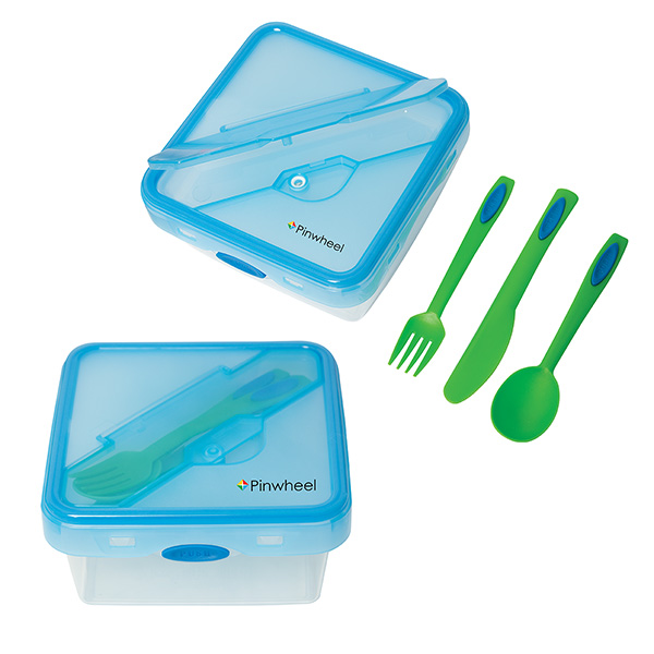 Albertan lunch container with cutlery