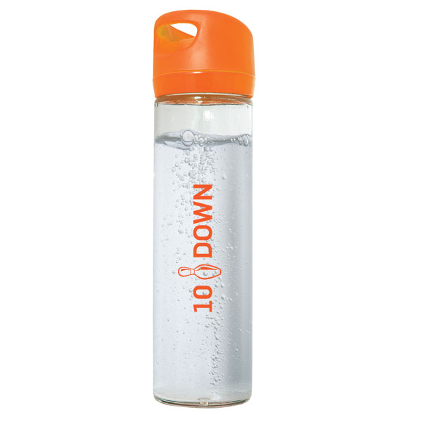 500 ml. (17 fl. oz.) single wall glass water bottle