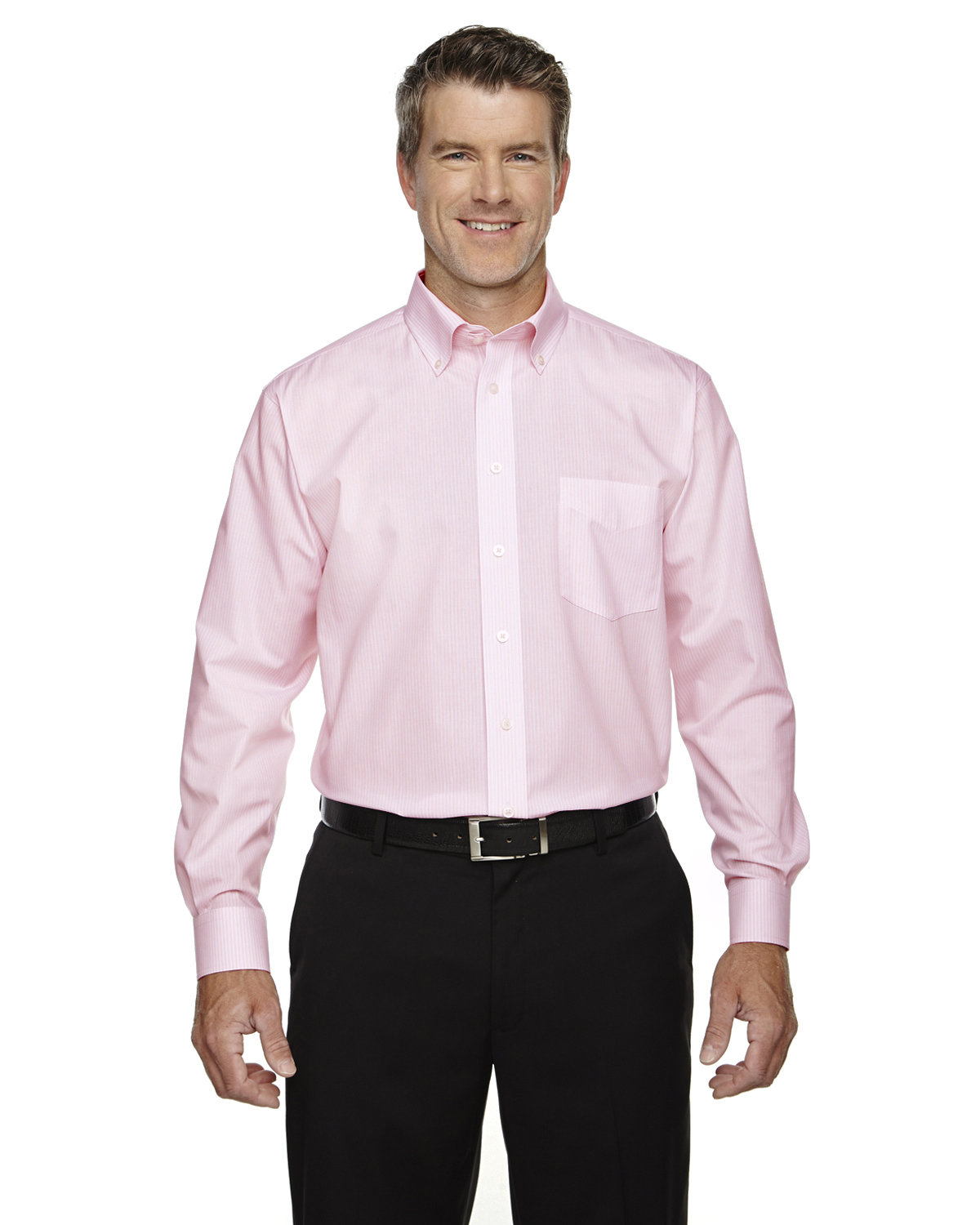 Men Cotton Polyester With Light Stripe Shirt