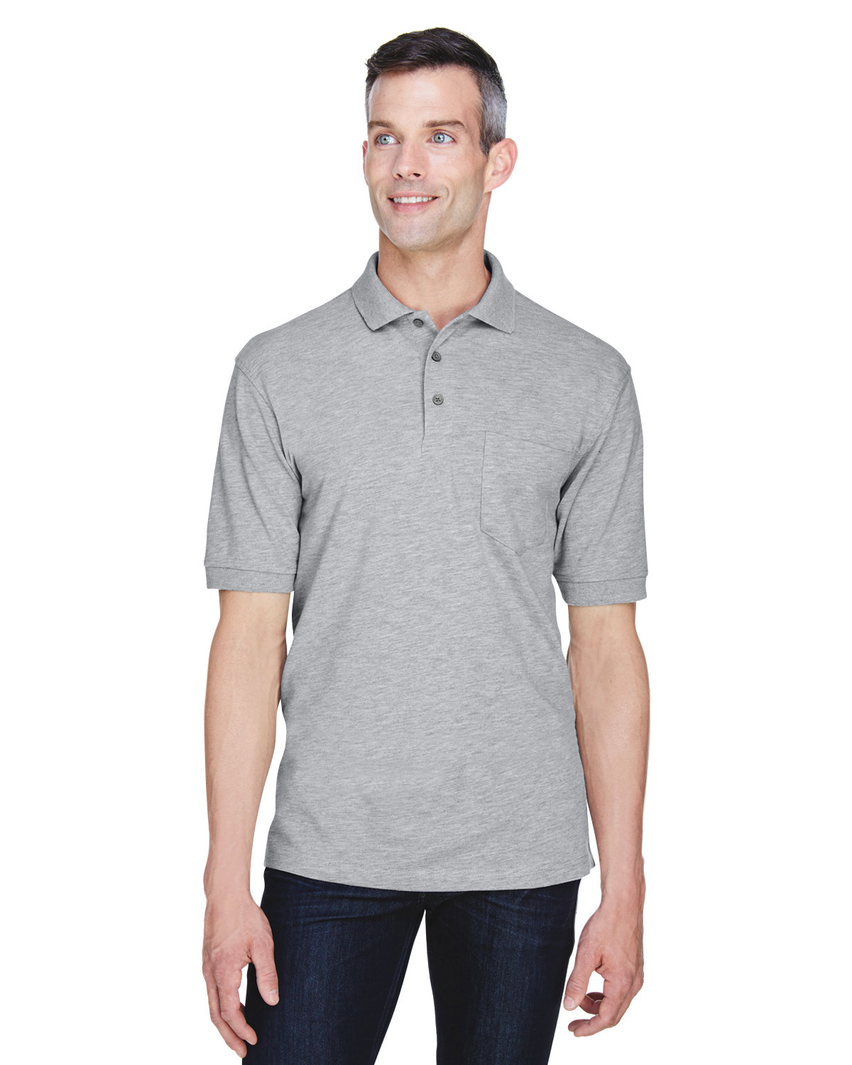 Mens Easy Blend Polo Withpocket